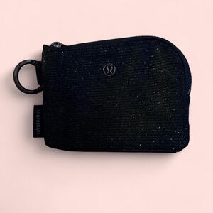 Lululemon Black Glitter Card Pouch